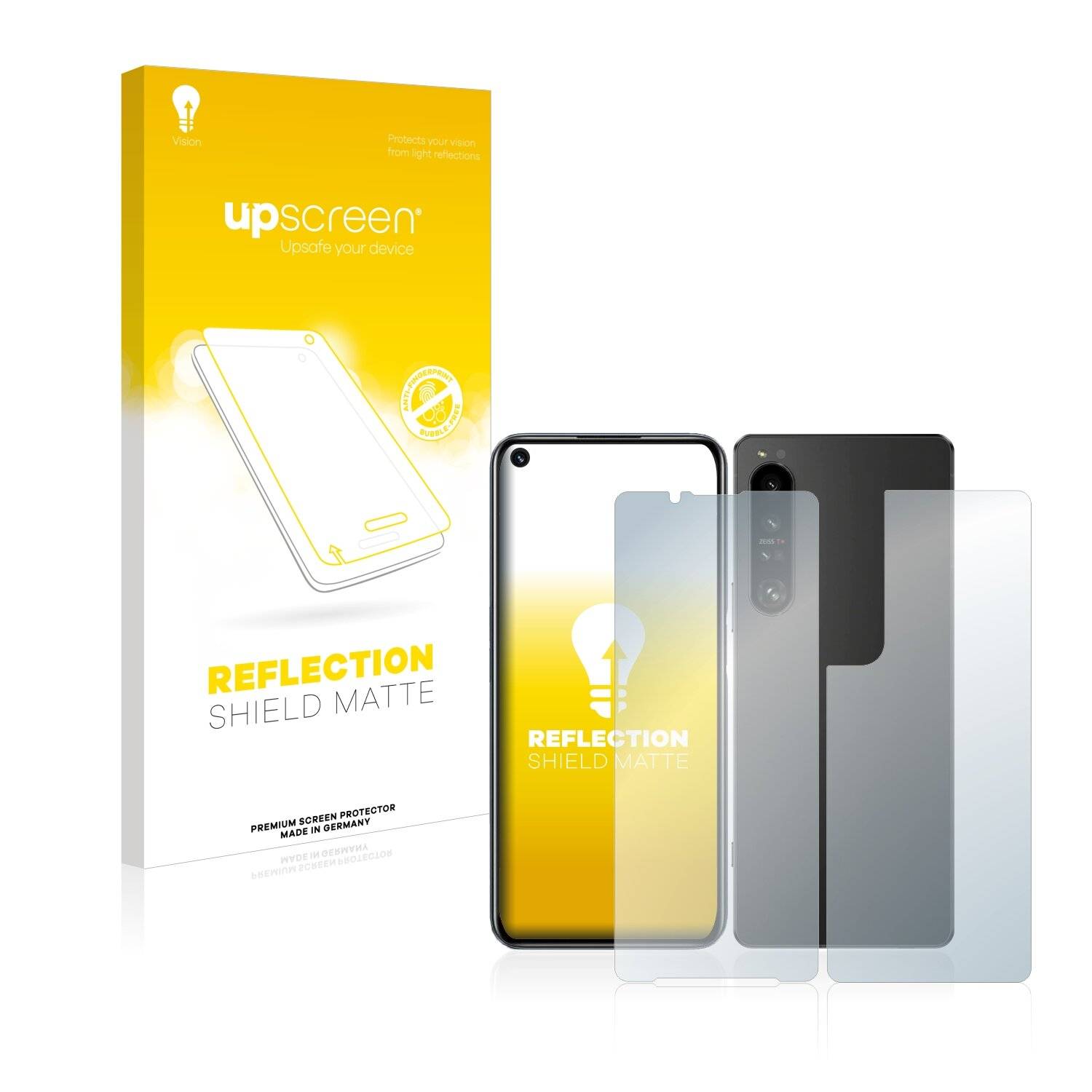 upscreen Schutzfolie für Sony Xperia 1 IV (Display+Rückseite) Folie Matt Entspiegelt Anti-Reflex