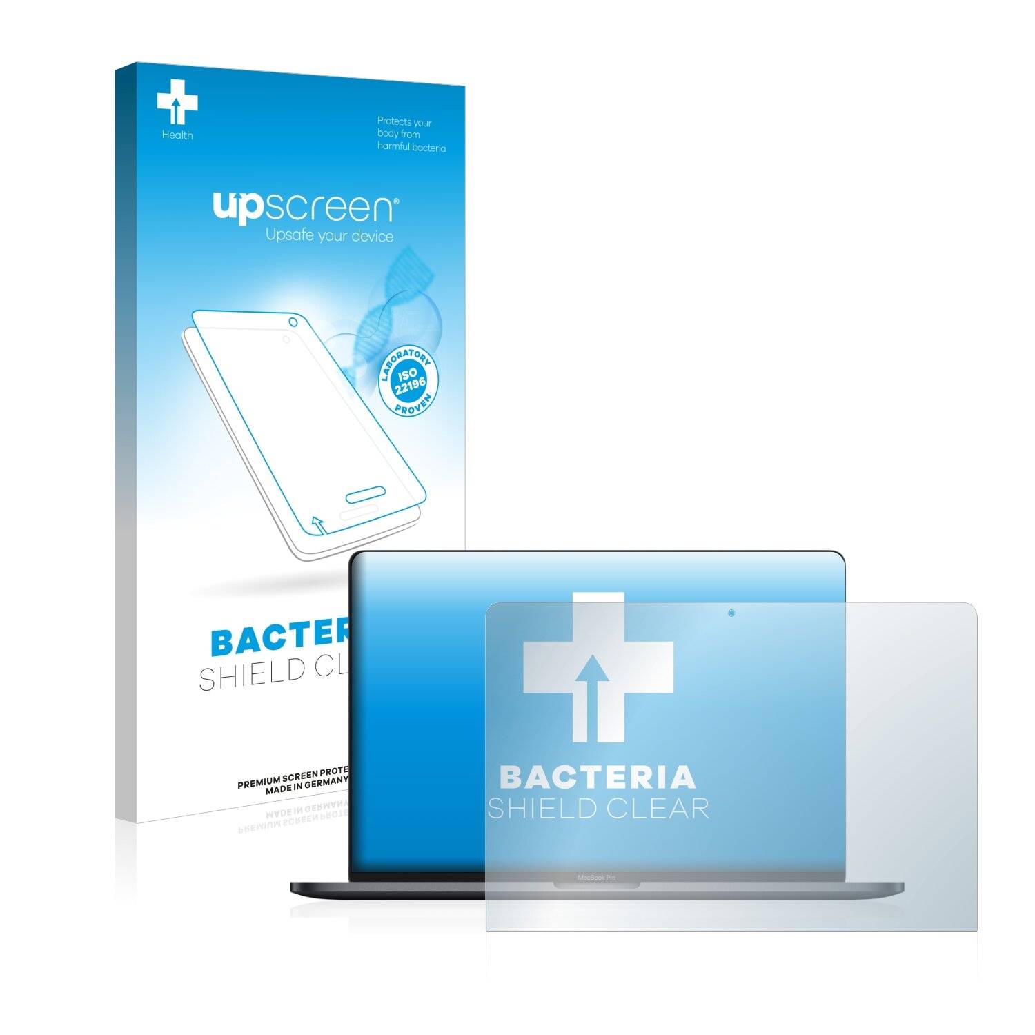 upscreen Bacteria Shield Clear Premium Antibakterielle Displayschutzfolie für Apple MacBook