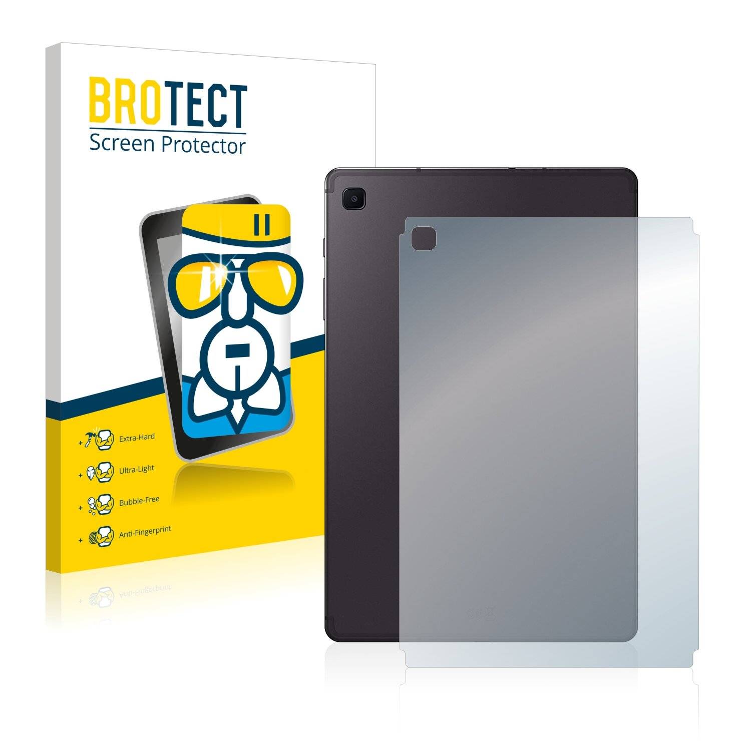 BROTECT AirGlass Flexible Schutz Glas Folie für Samsung Galaxy Tab S6 Lite WiFi 2022 (Rückseite) Klar Transparent