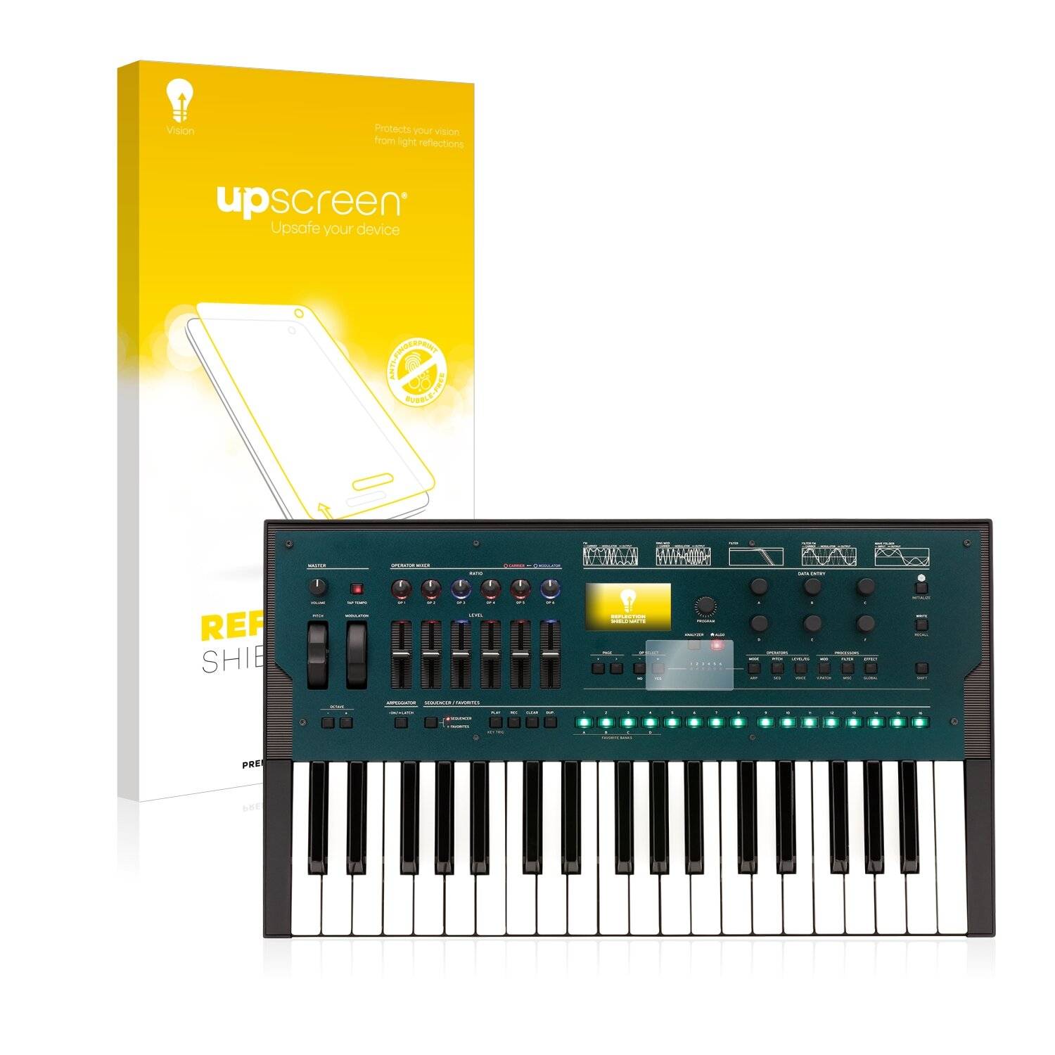 upscreen Reflection Shield Matte Premium Displayschutzfolie für KORG opsix Altered FM