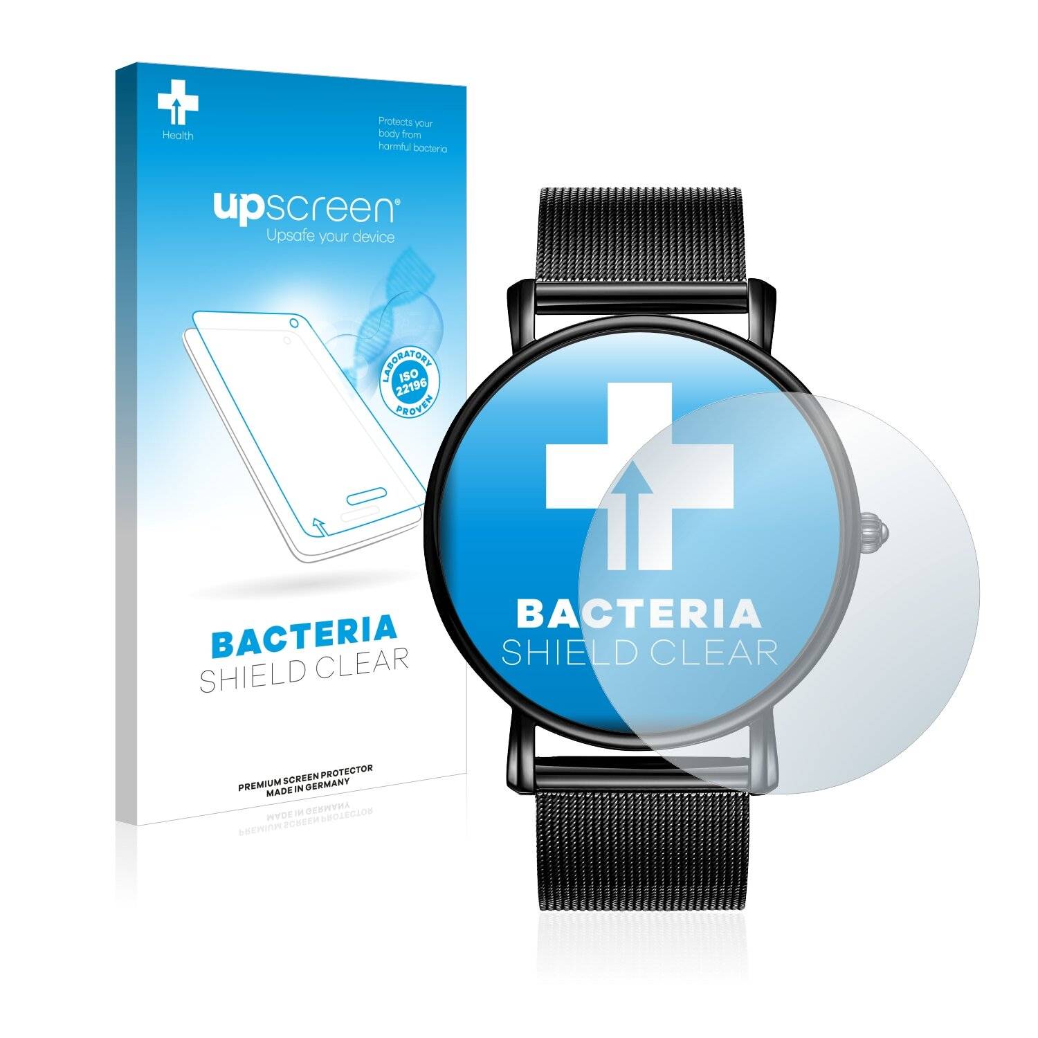 upscreen Bacteria Shield Clear Premium Antibakterielle Displayschutzfolie für Burei Watch