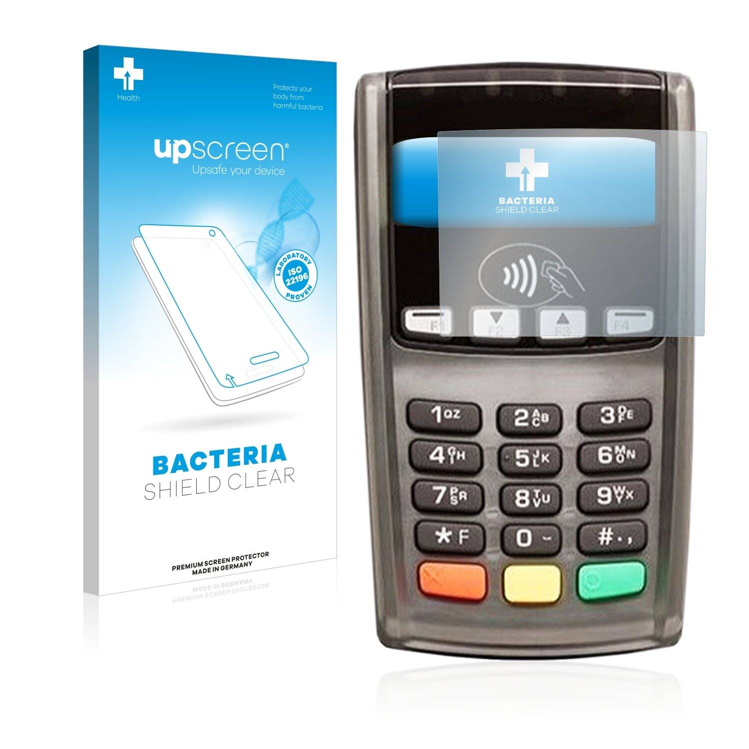upscreen Bacteria Shield Clear Premium Antibakterielle Displayschutzfolie für Ingenico