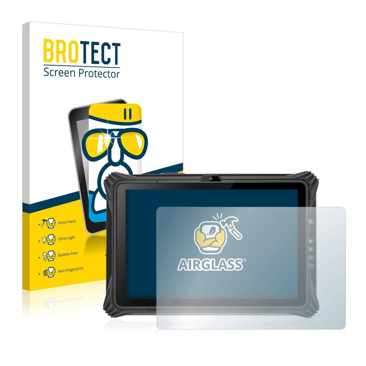 BROTECT AirGlass Flexible Schutz Glas Folie für Werock Rocktab S512 Klar Transparent