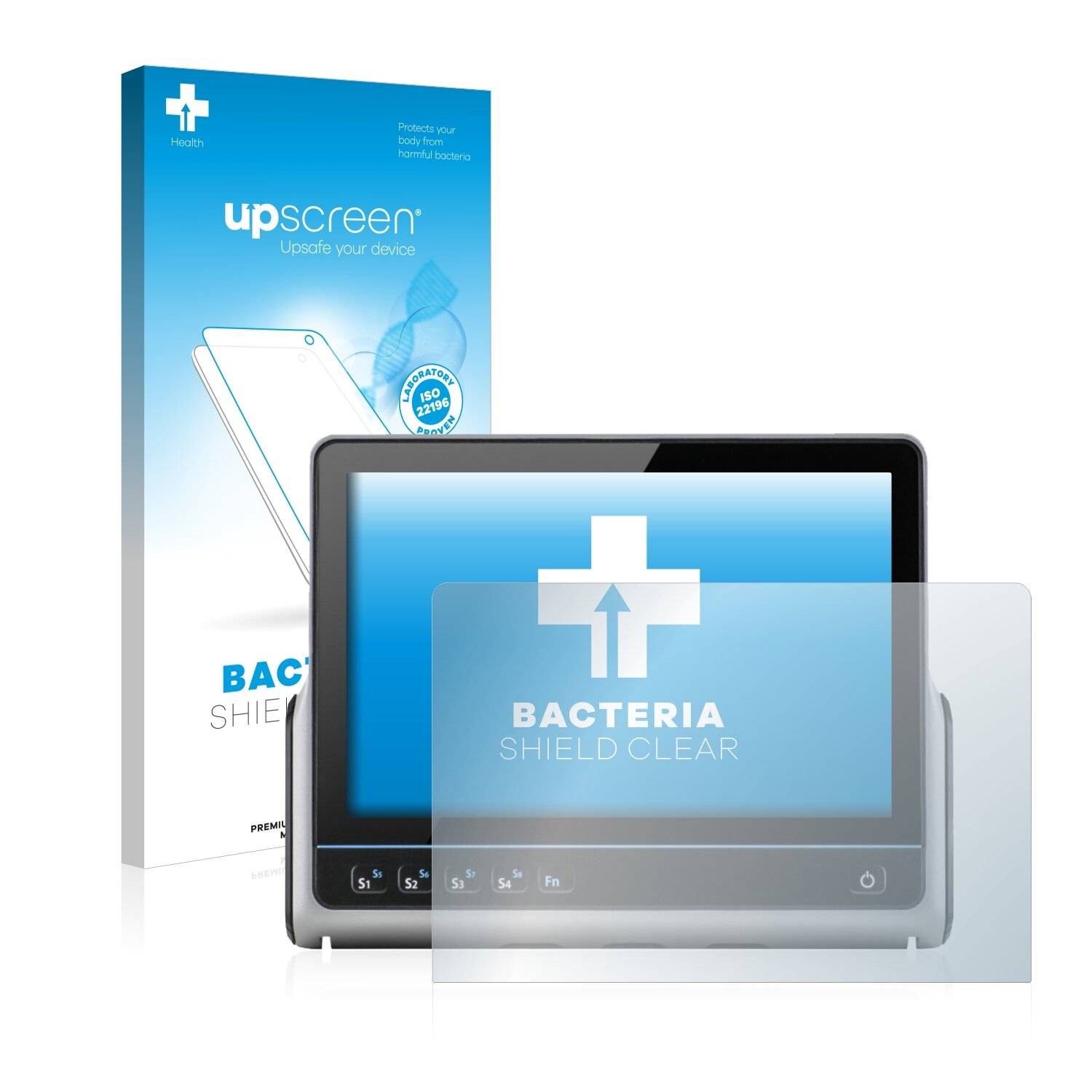 upscreen Bacteria Shield Clear Premium Antibakterielle Displayschutzfolie für ads-tec