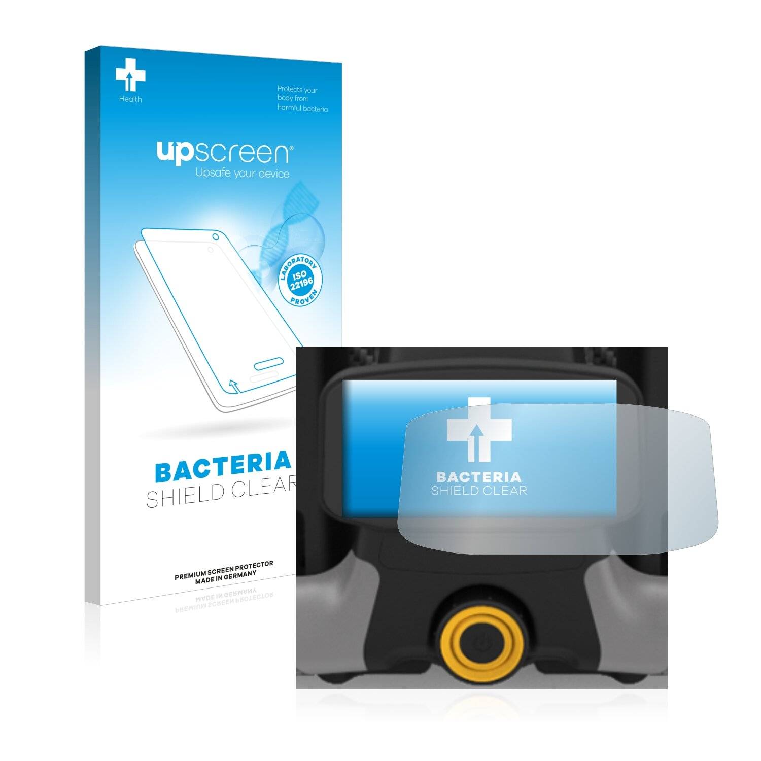 upscreen Bacteria Shield Clear Premium Antibakterielle Displayschutzfolie für PowaKaddy