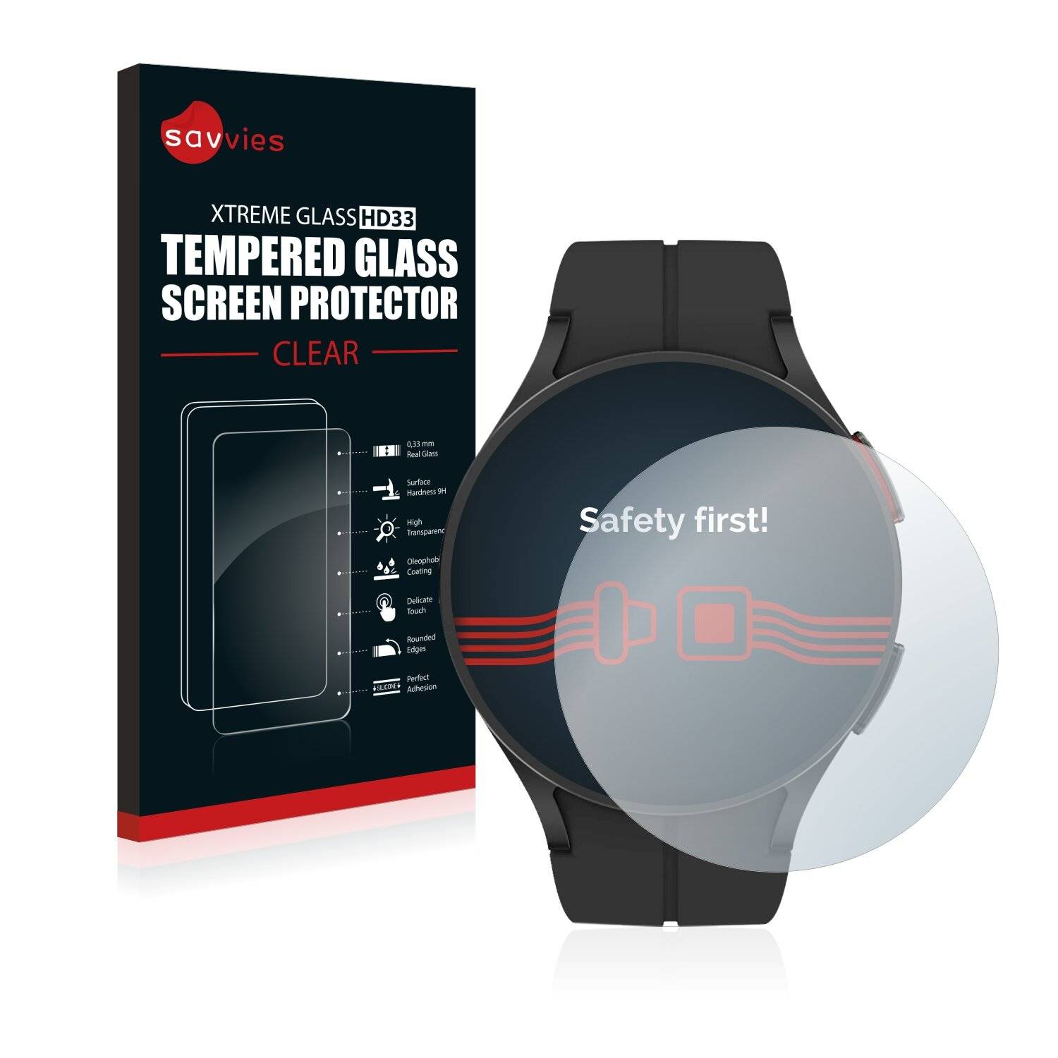 Savvies Clear Schutzglas für Samsung Galaxy Watch 5 Pro