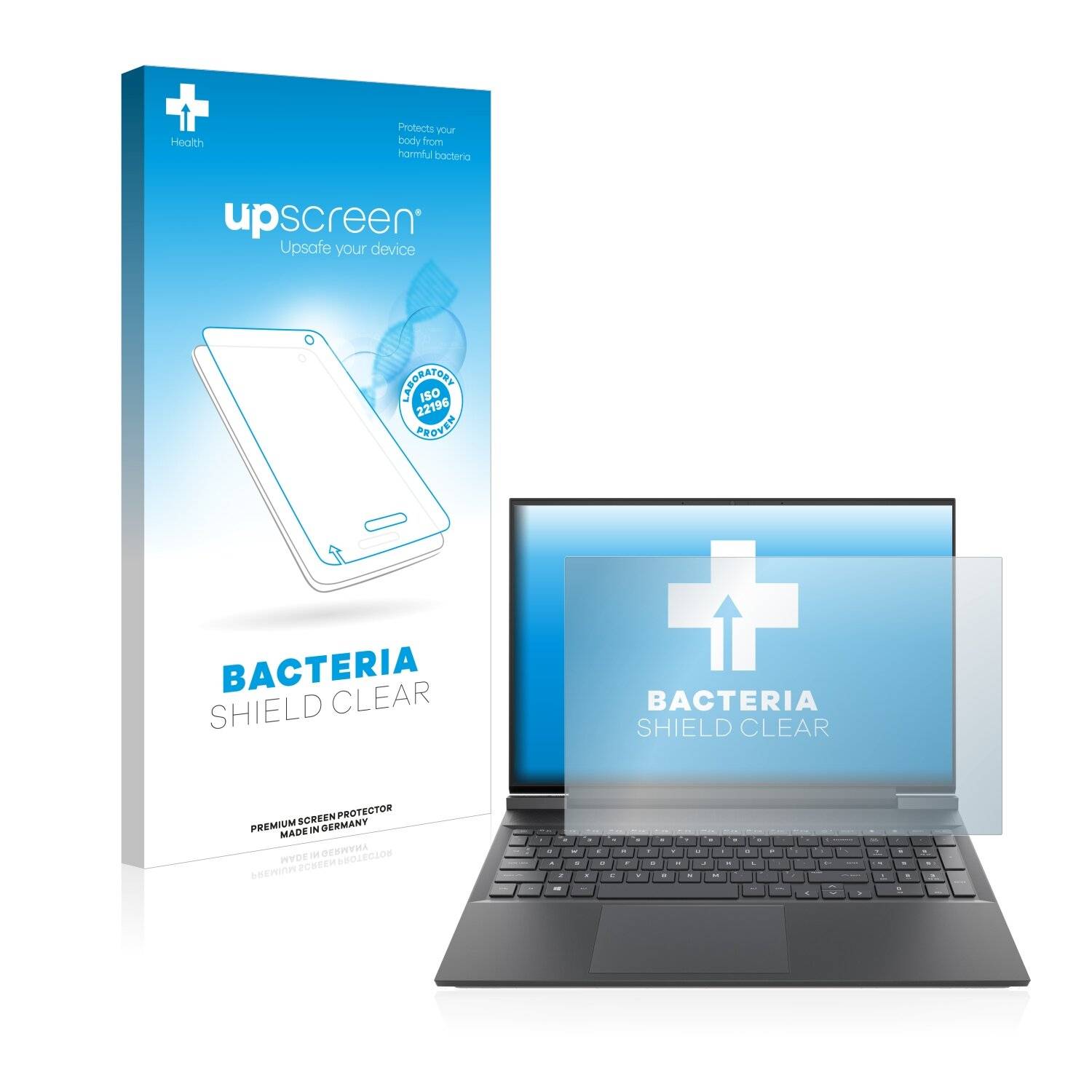 upscreen Bacteria Shield Clear Premium Antibakterielle Displayschutzfolie für HP Victus