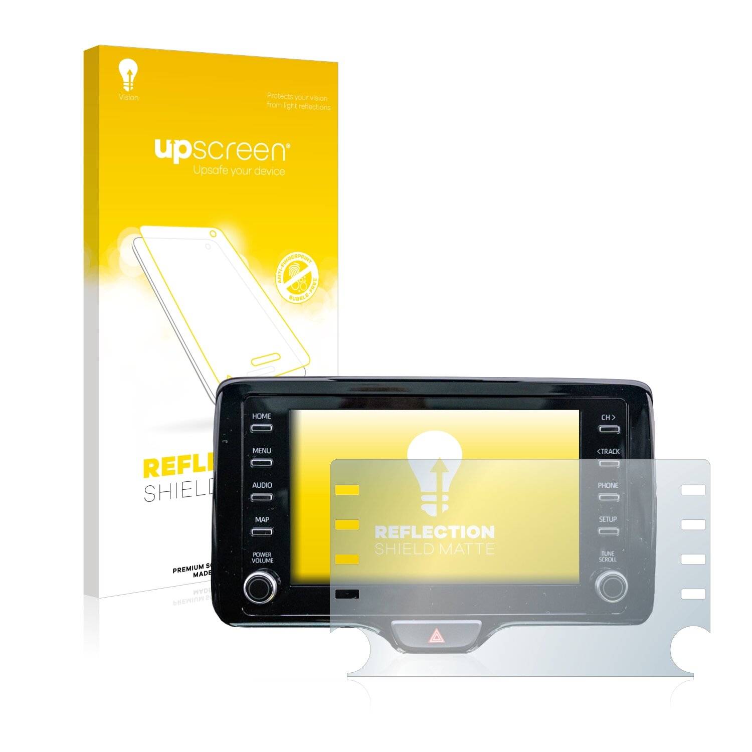upscreen Reflection Shield Matte Premium Displayschutzfolie für Toyota Yaris Cross