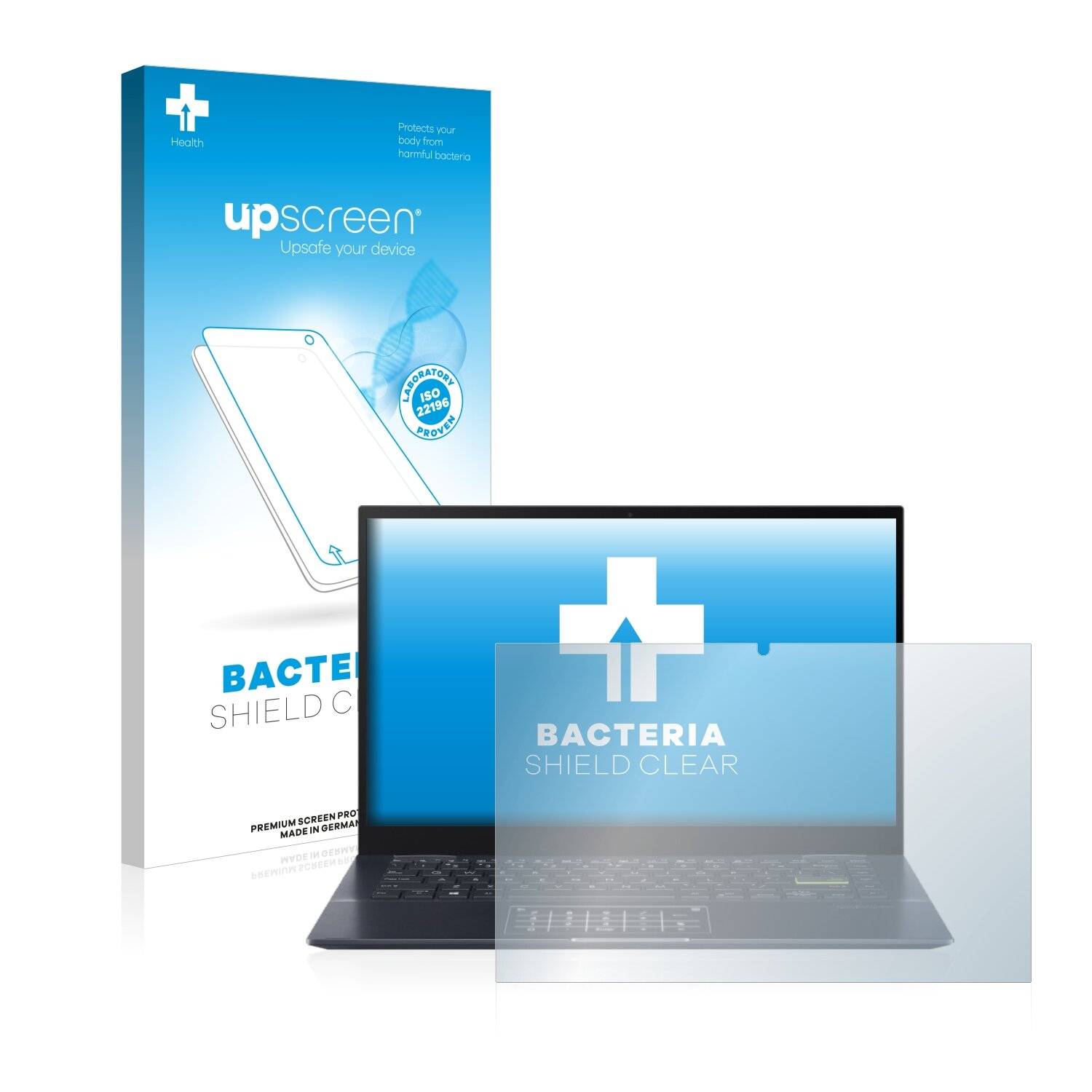 upscreen Bacteria Shield Clear Premium Antibakterielle Displayschutzfolie für Asus VivoBook