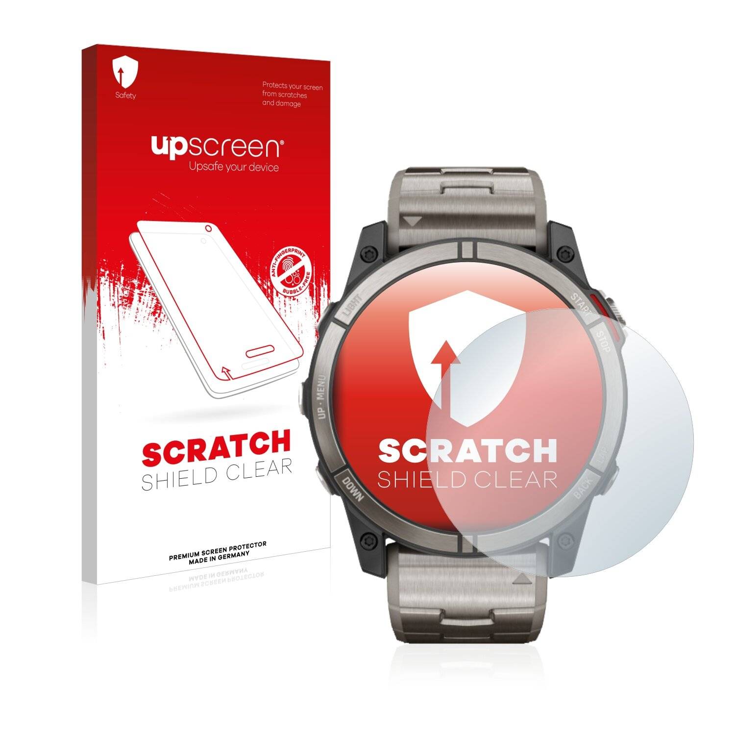 upscreen Scratch Shield Clear Premium Displayschutzfolie für Garmin quatix