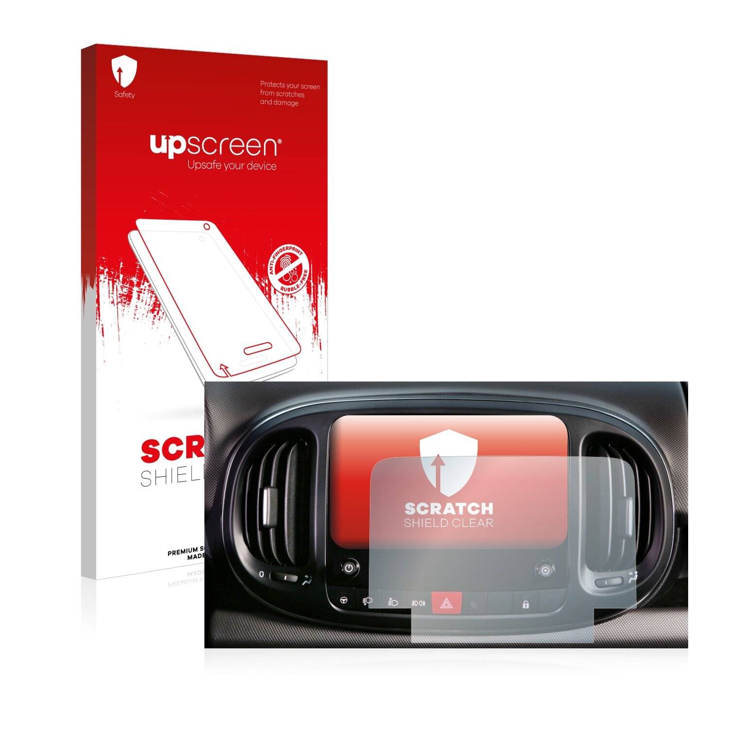 upscreen Scratch Shield Clear Premium Displayschutzfolie für Fiat 500L 2022 Uconnect