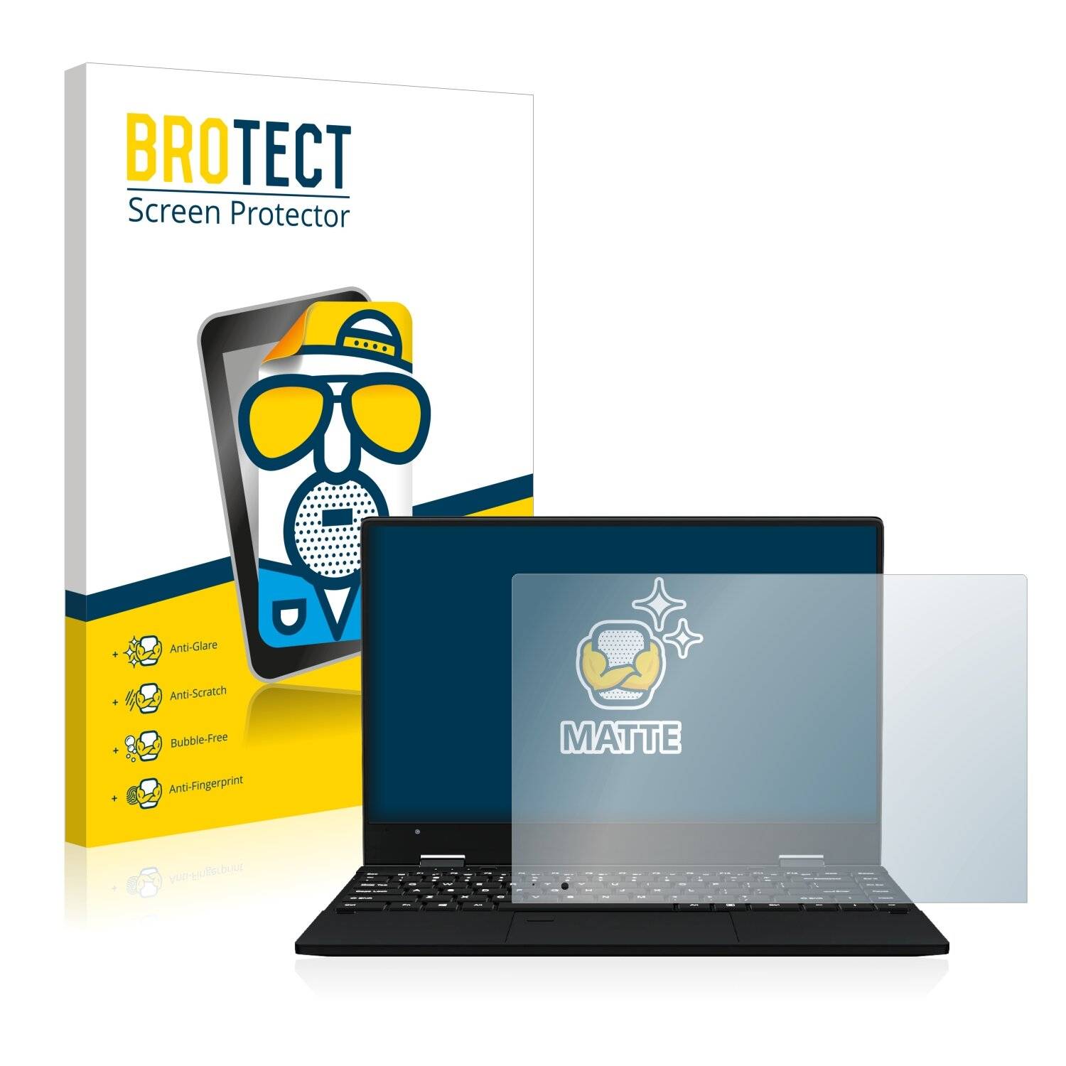 BROTECT Matte Displayschutzfolie für KUU Flexone 2-in-1 14.1 Zoll - Entspiegelt,