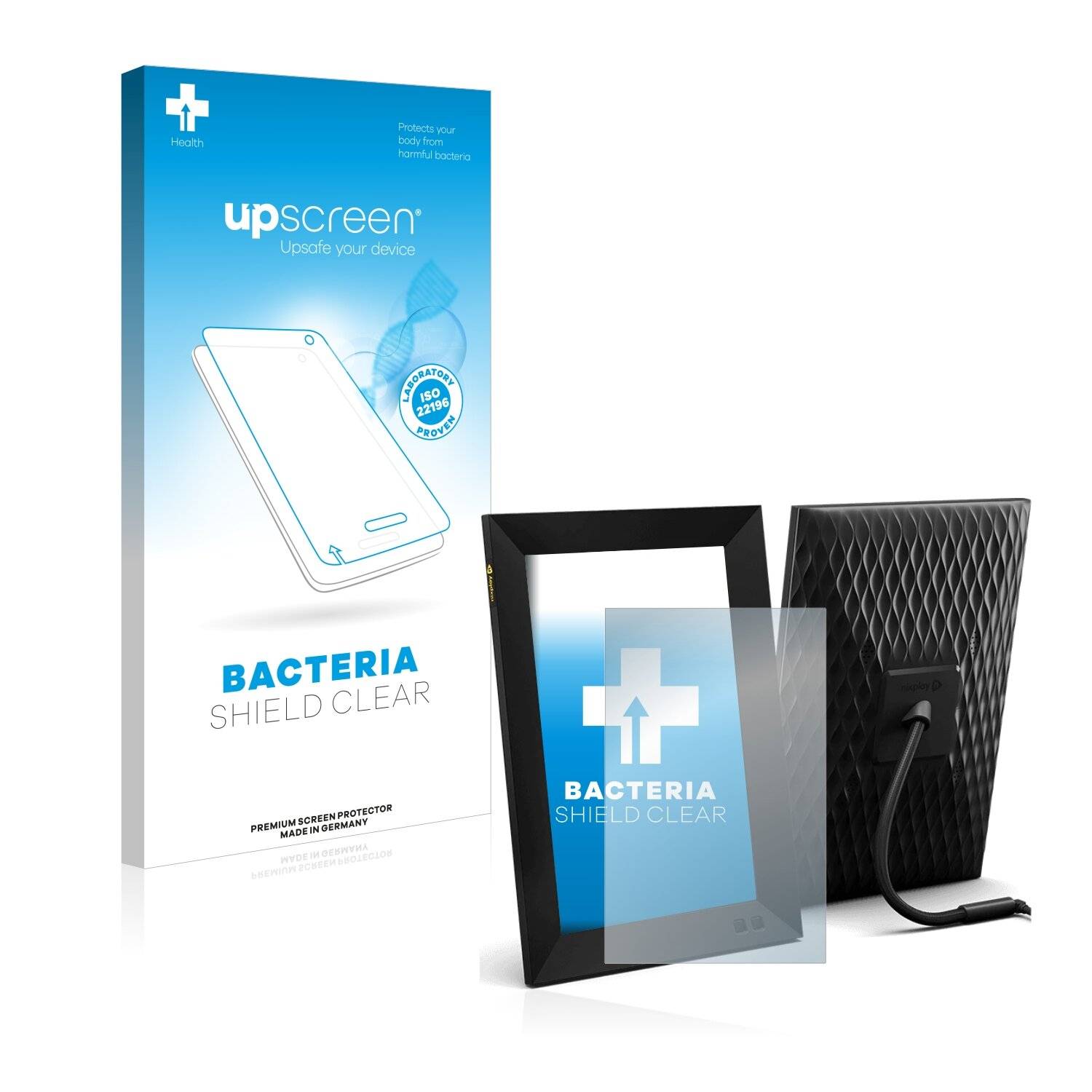 upscreen Bacteria Shield Clear Premium Antibakterielle Displayschutzfolie für Nixplay Smart
