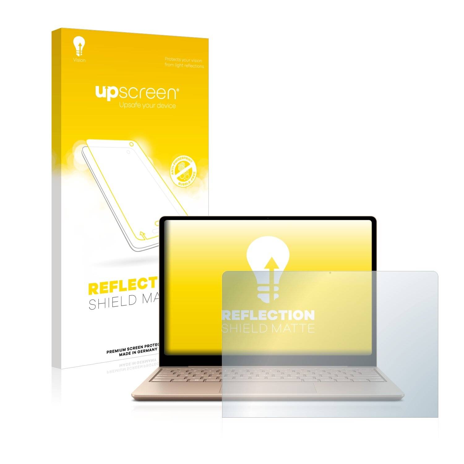 upscreen Schutzfolie für Microsoft Surface Laptop Go 2 Business 12.4" Folie Matt Entspiegelt Anti-Reflex