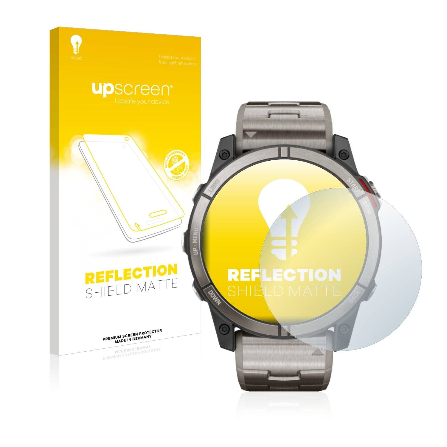 upscreen Reflection Shield Matte Premium Displayschutzfolie für Garmin quatix