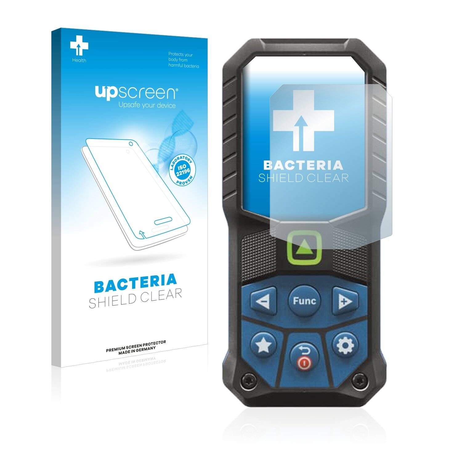 upscreen Bacteria Shield Clear Premium Antibakterielle Displayschutzfolie für Bosch GLM