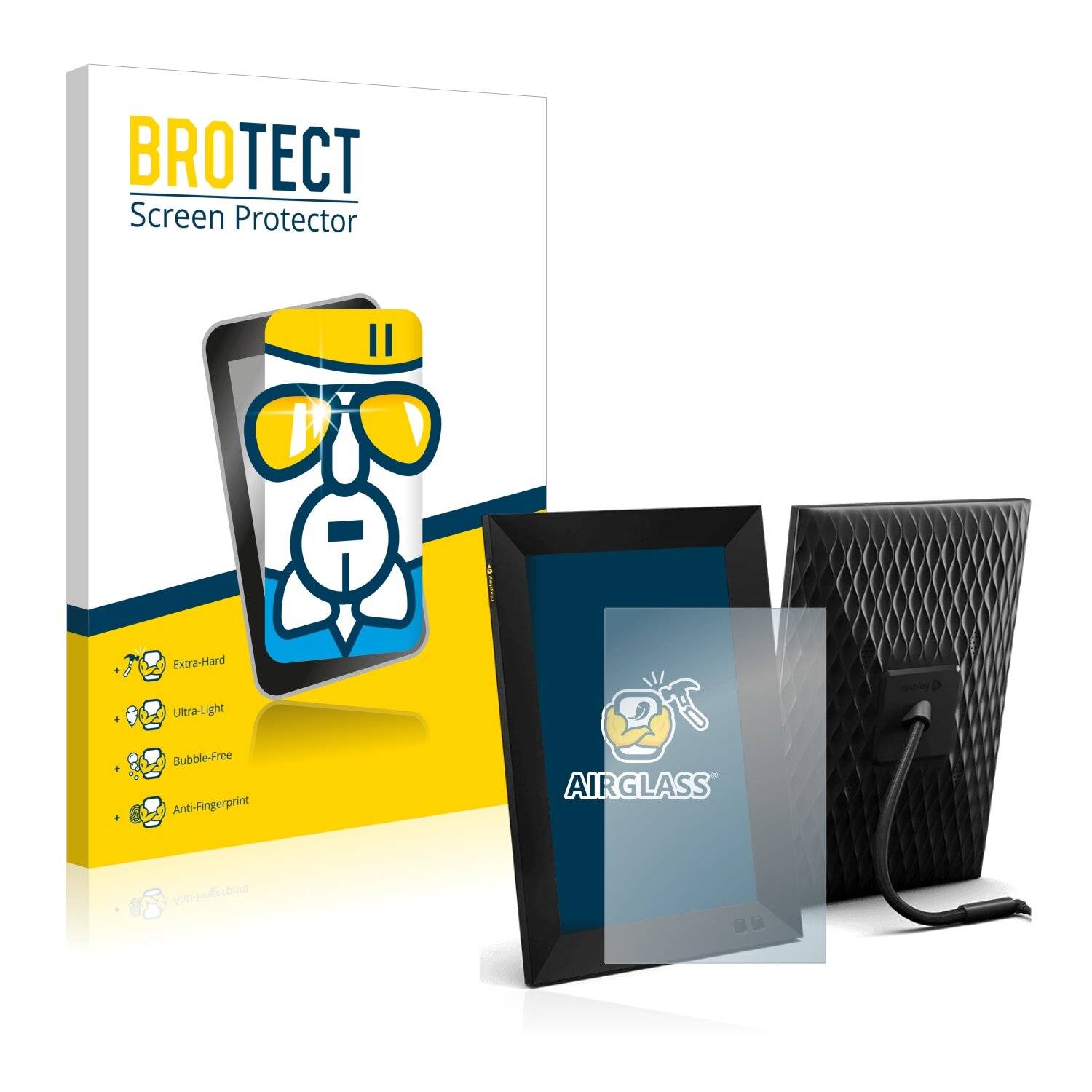 BROTECT AirGlass Schutzglas Folie für Nixplay Smart Fotorahmen