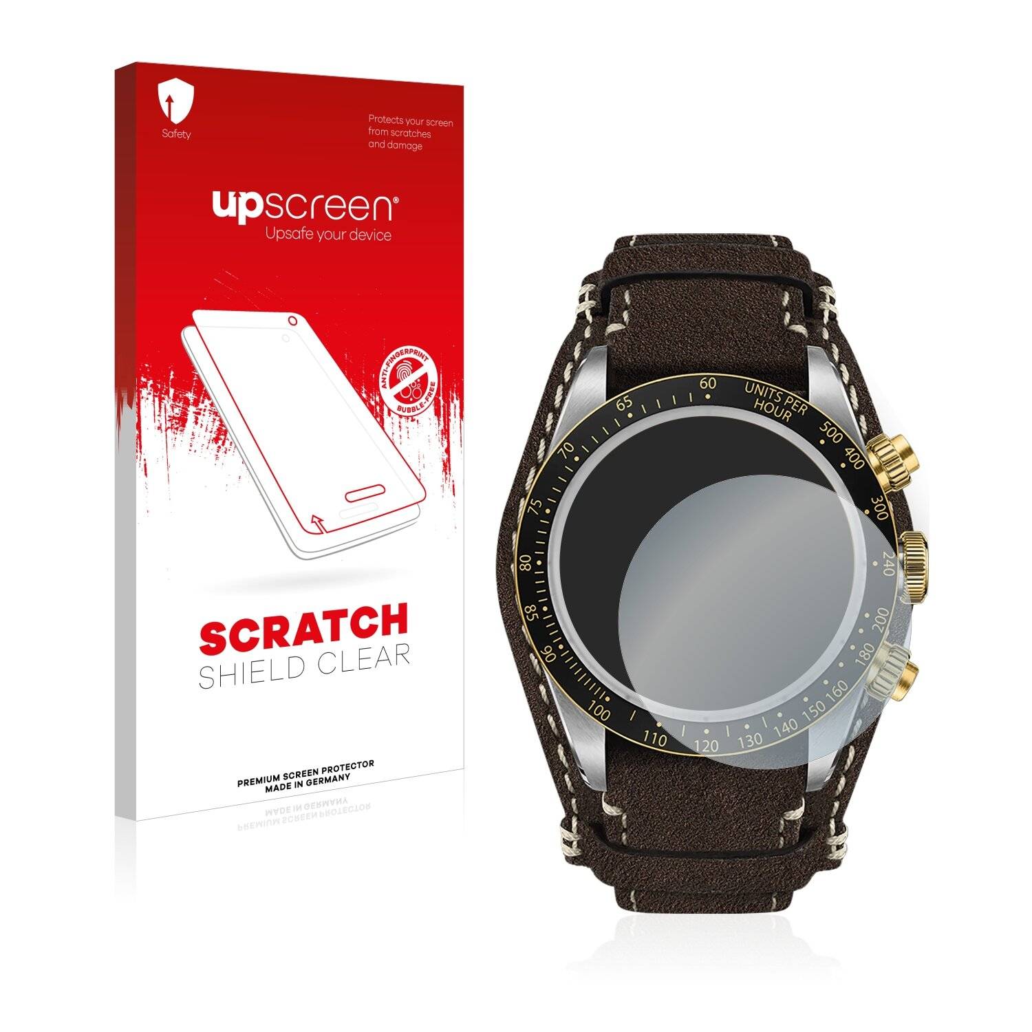 upscreen Scratch Shield Clear Premium Displayschutzfolie für Tudor Black Bay Chrono