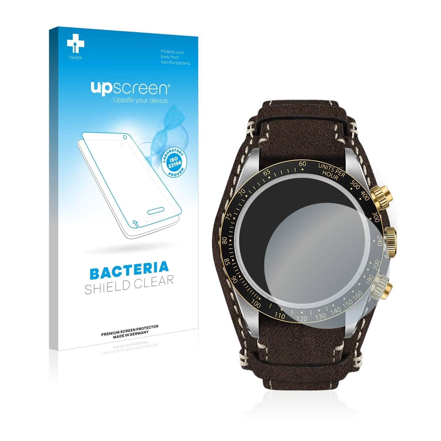 upscreen Bacteria Shield Clear Premium Antibakterielle Displayschutzfolie für Tudor Black
