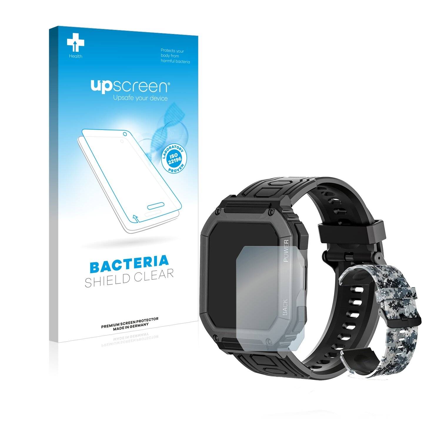 upscreen Bacteria Shield Clear Premium Antibakterielle Displayschutzfolie für Pasonomi KR06
