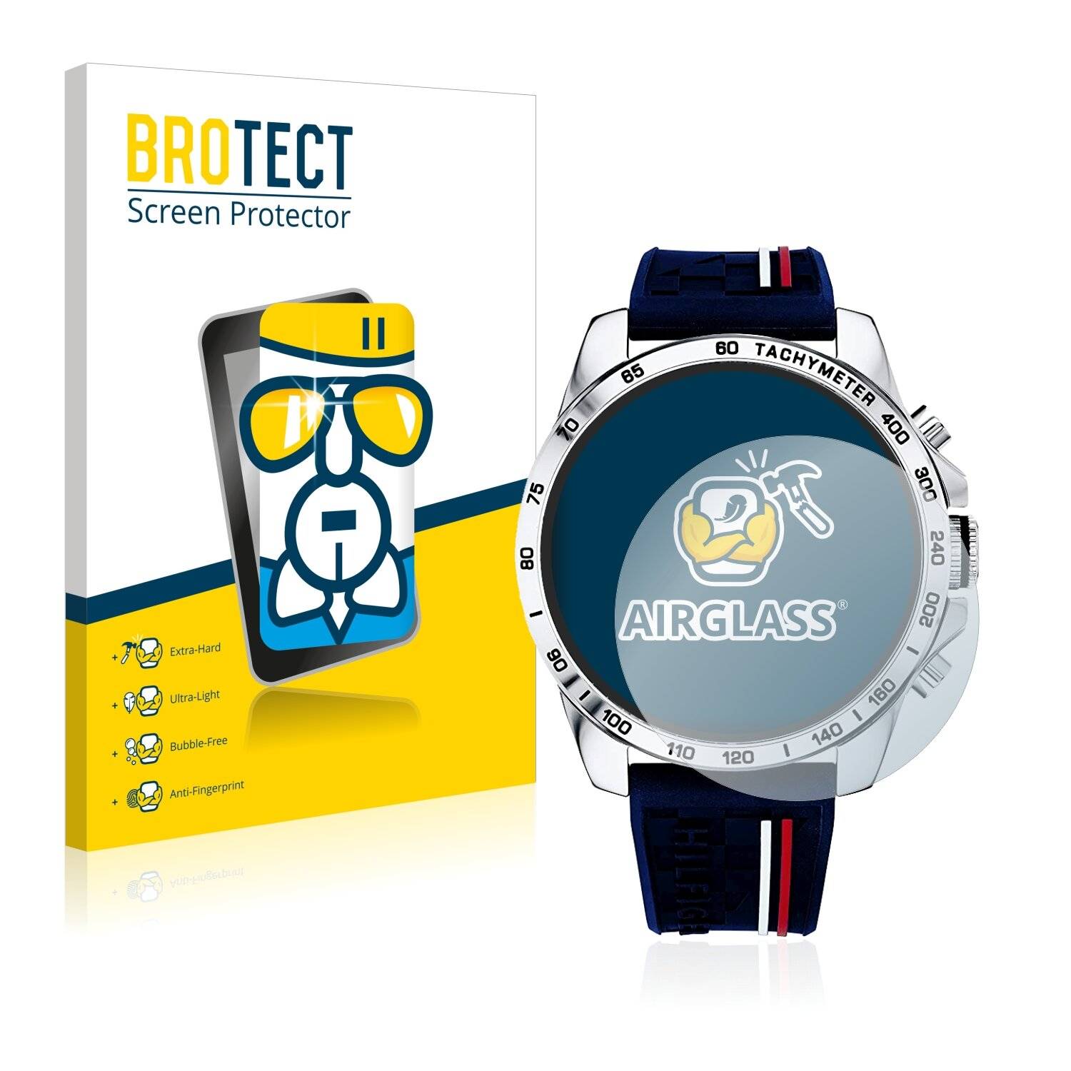 BROTECT AirGlass Flexible Schutz Glas Folie für Tommy Hilfiger 1791476 Klar Transparent