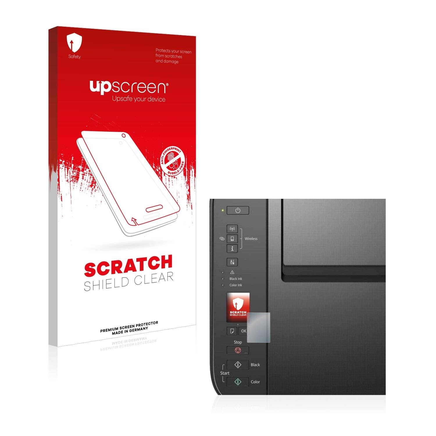 upscreen Scratch Shield Clear Premium Displayschutzfolie für Canon Pixma TS3350