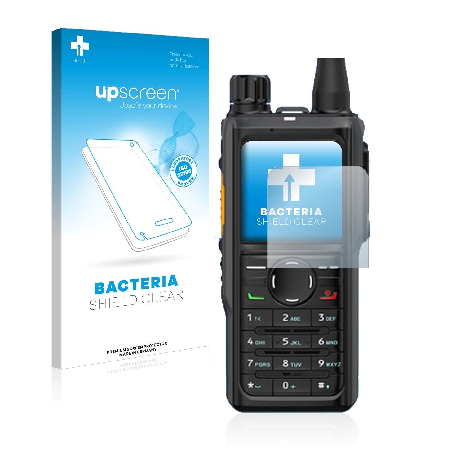upscreen Bacteria Shield Clear Premium Antibakterielle Displayschutzfolie für Hytera HP