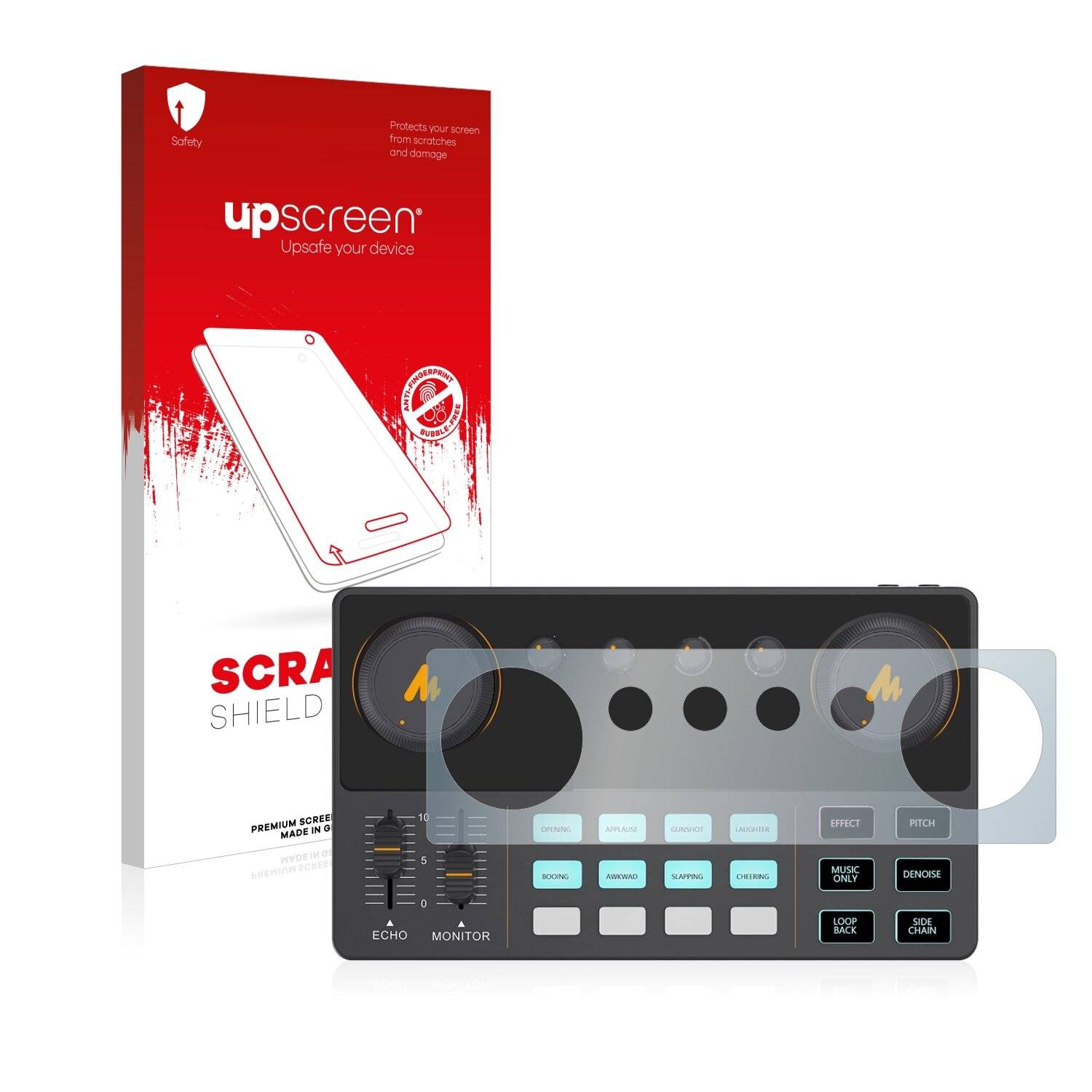 upscreen Scratch Shield Clear Premium Displayschutzfolie für Maono DJ Controller