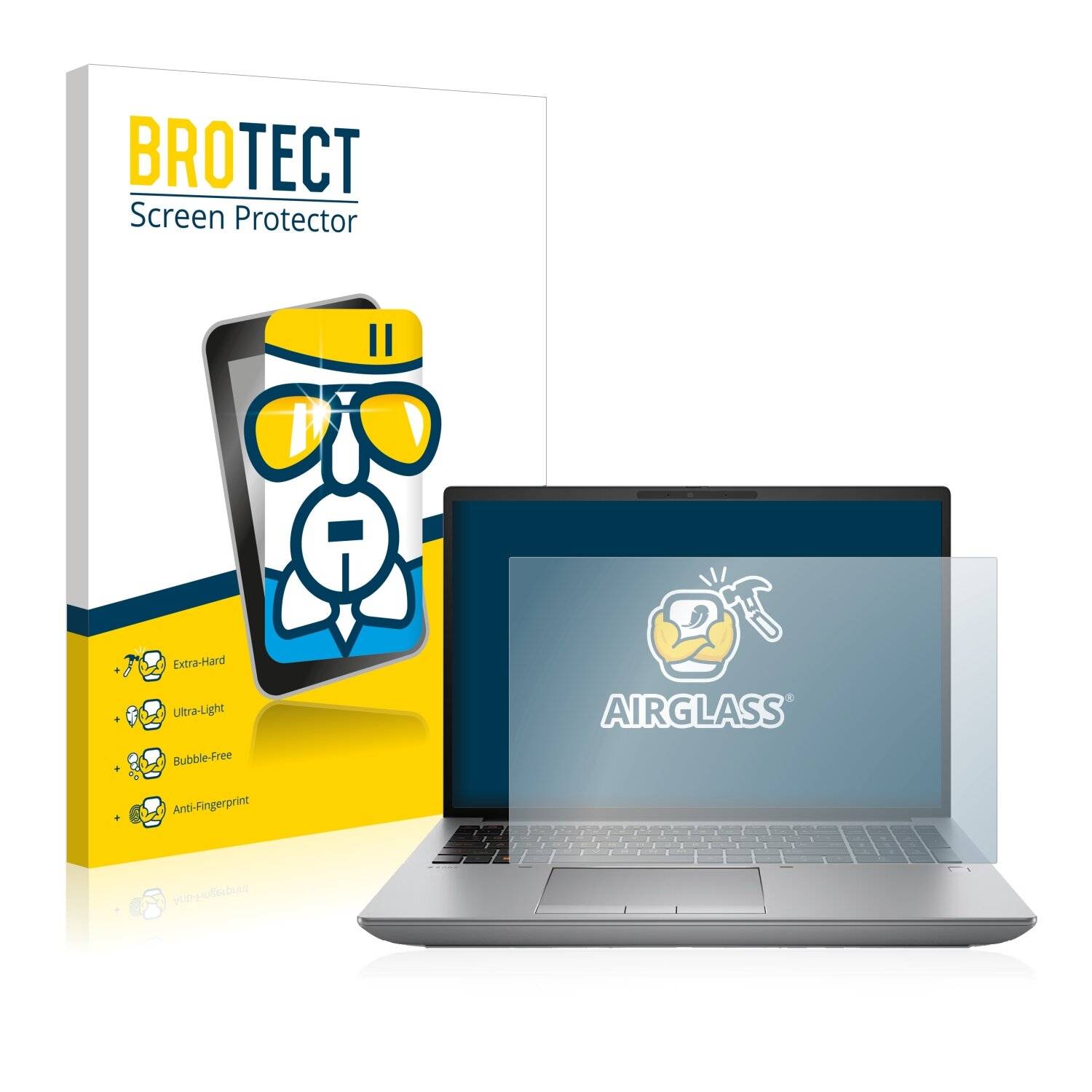 BROTECT AirGlass Schutzglas Folie für HP ZBook Fury 16