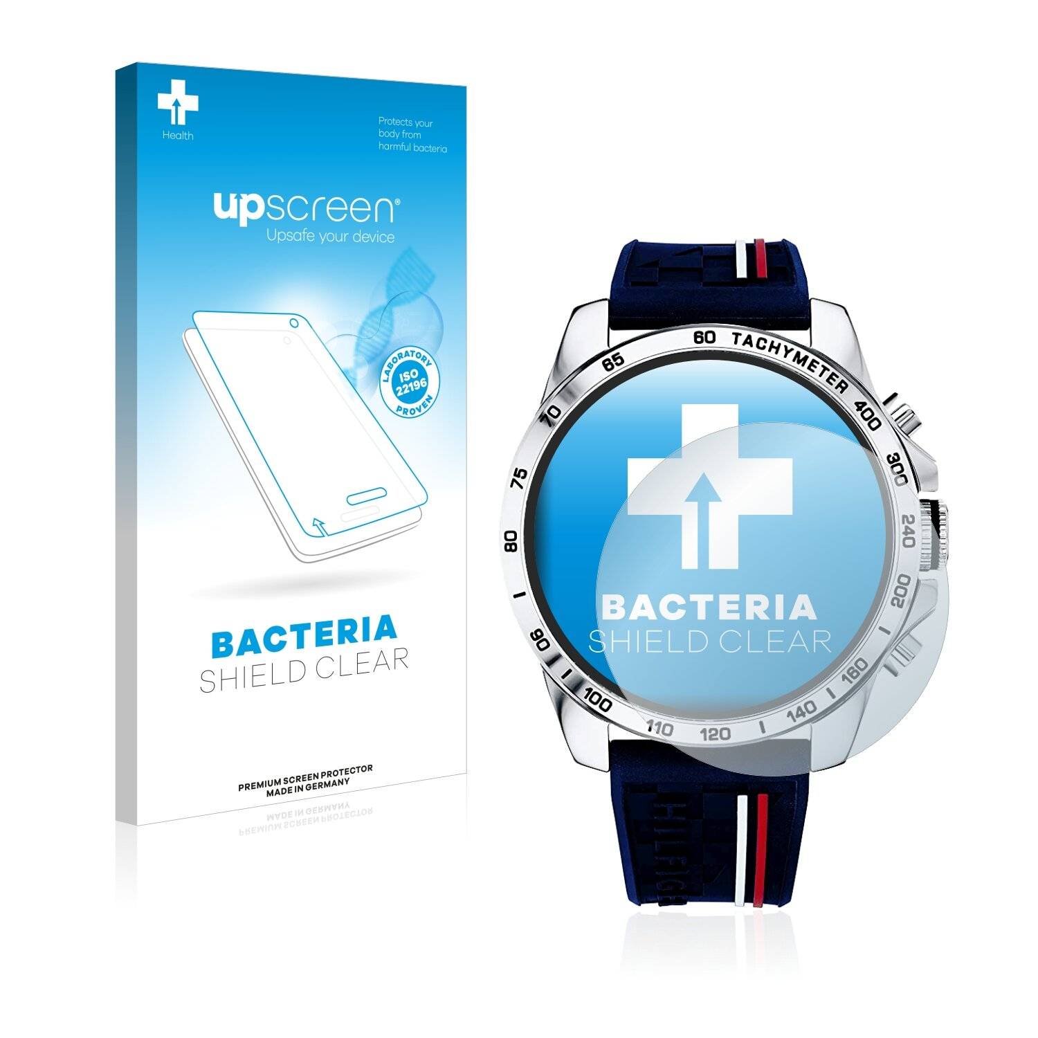 upscreen Bacteria Shield Clear Premium Antibakterielle Displayschutzfolie für Tommy Hilfiger