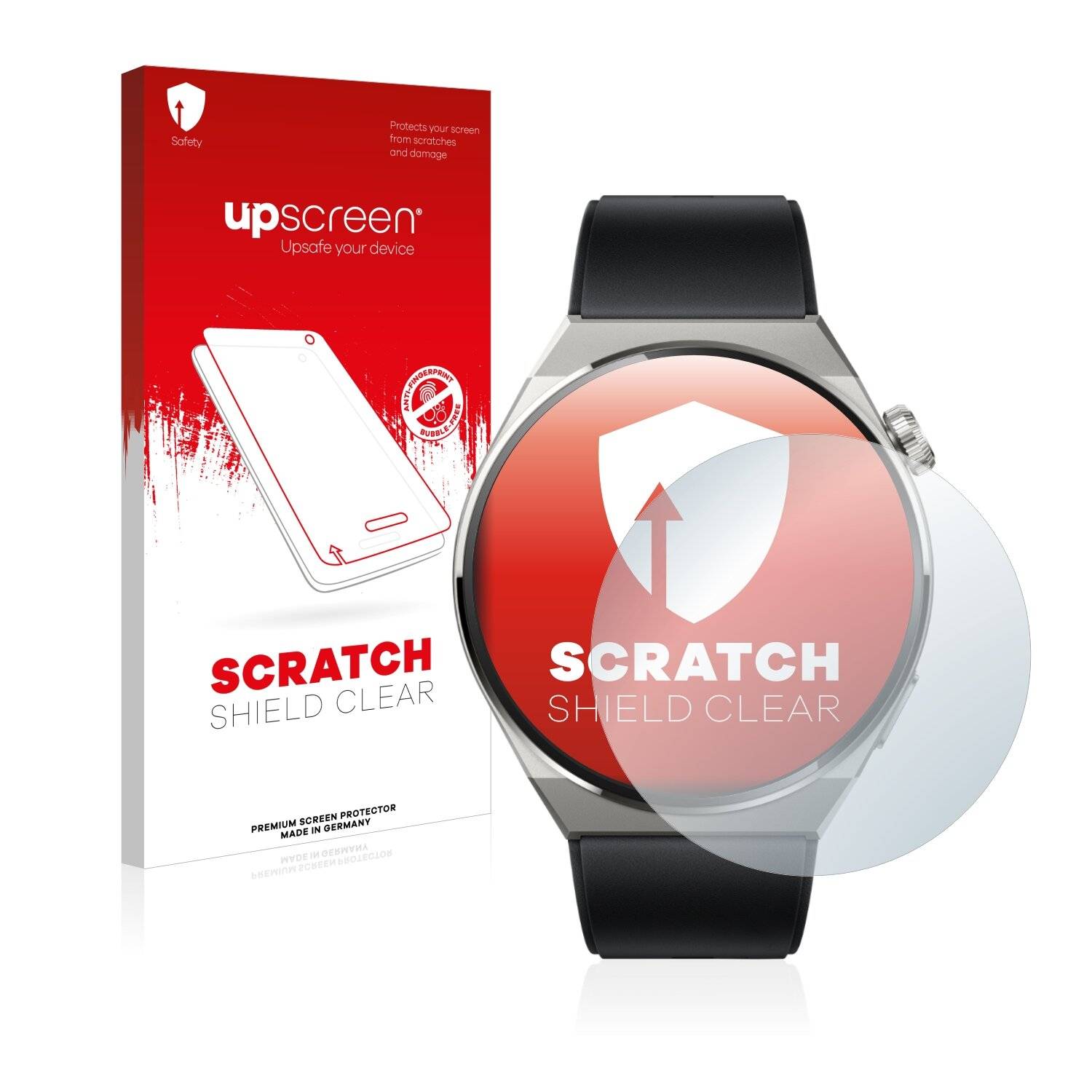 upscreen Schutzfolie für Huawei Watch GT 3 Pro Titanium (46mm) Kratzschutz Anti-Fingerprint Klar