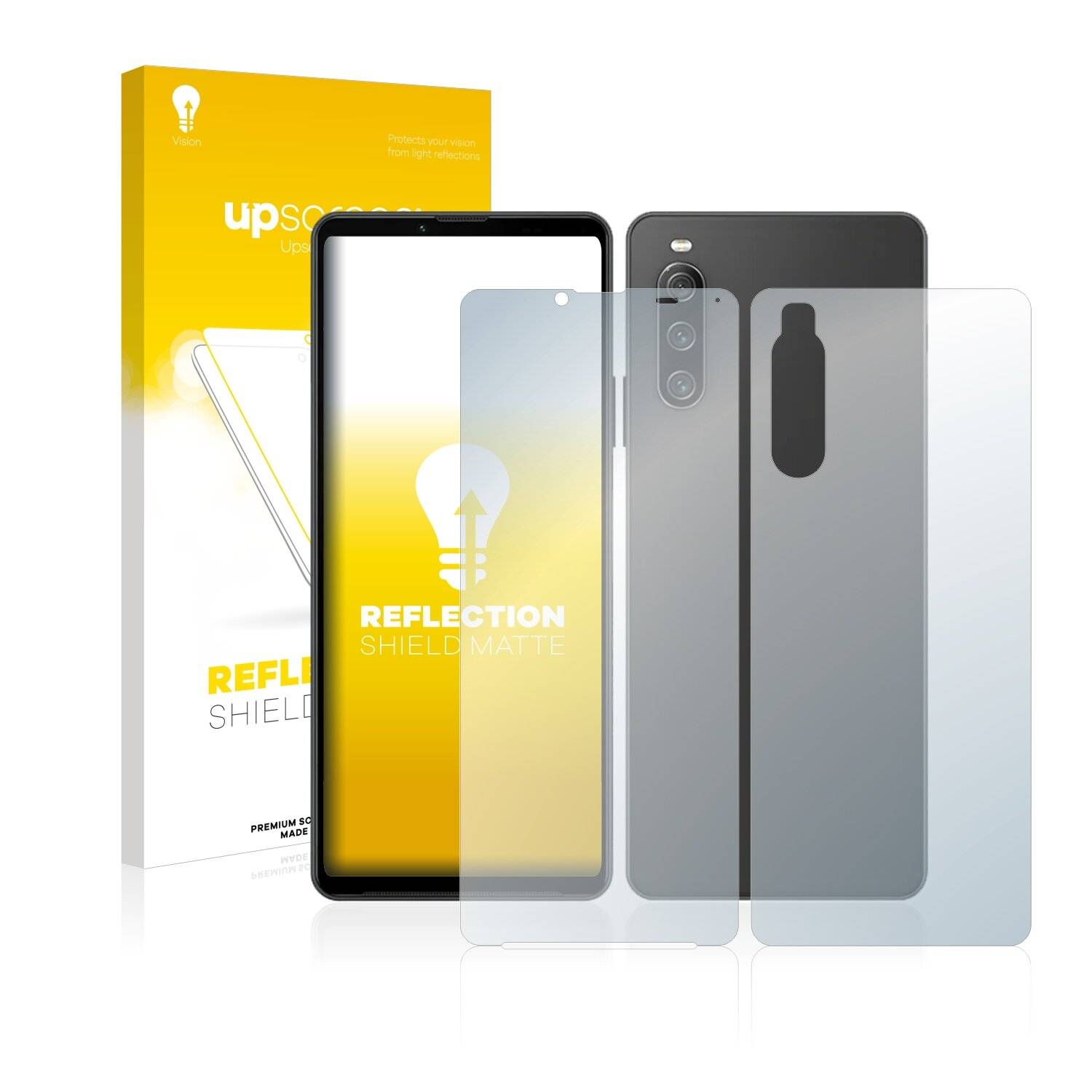 upscreen Schutzfolie für Sony Xperia 10 IV (Display+Rückseite) Folie Matt Entspiegelt Anti-Reflex