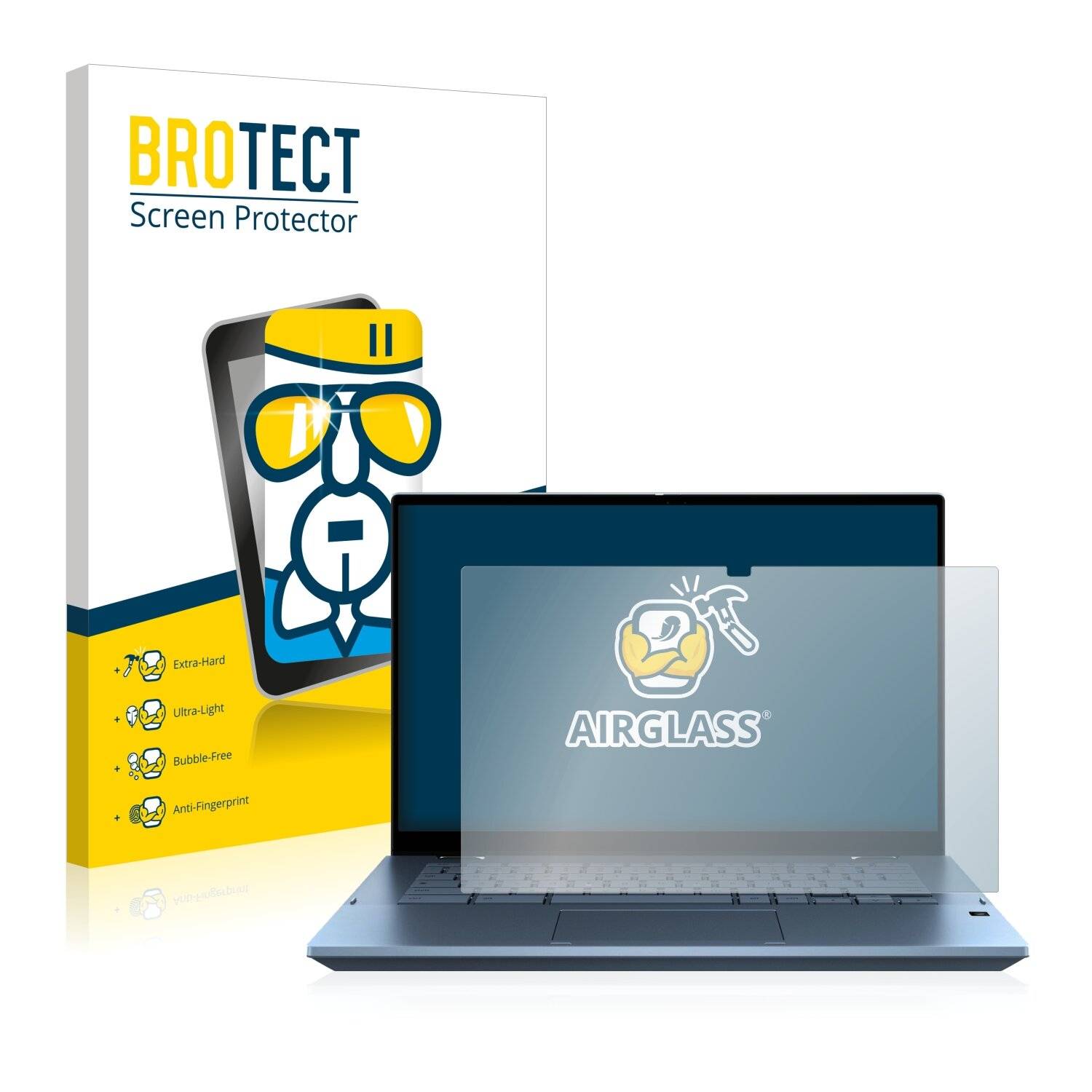 BROTECT AirGlass Schutzglas Folie für Asus Chromebook Flip
