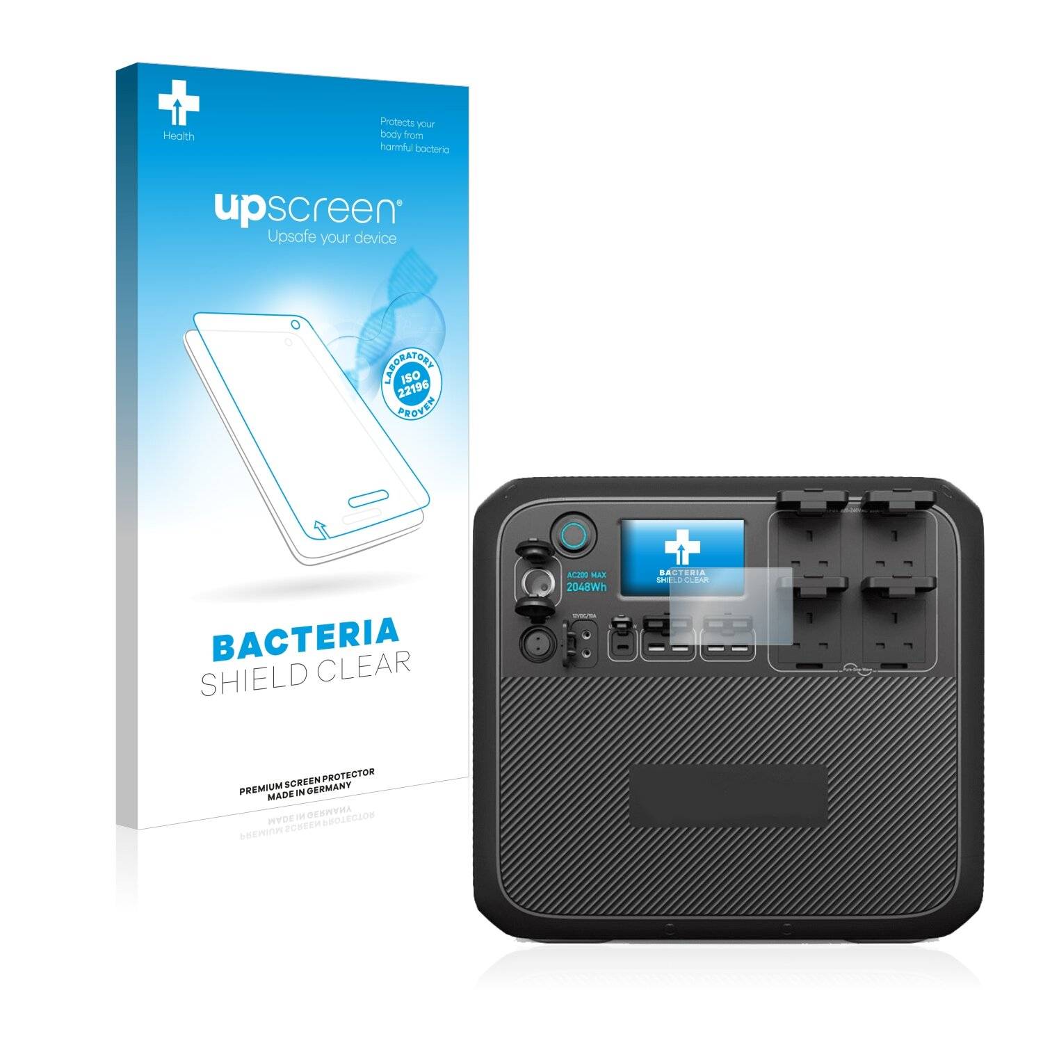 upscreen Bacteria Shield Clear Premium Antibakterielle Displayschutzfolie für Bluetti