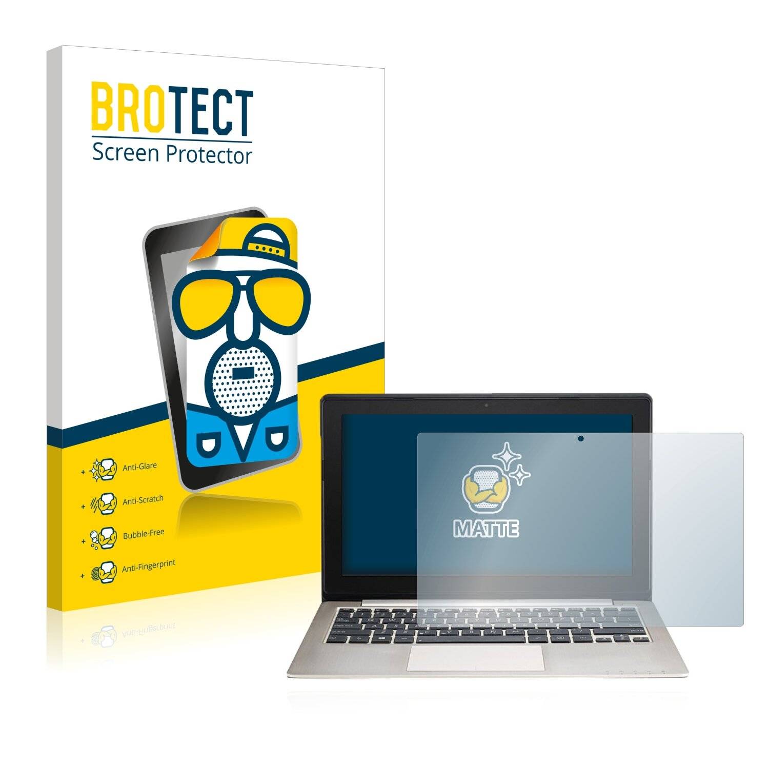 BROTECT Matte Displayschutzfolie für Asus Vivobook S550 CB - Entspiegelt,