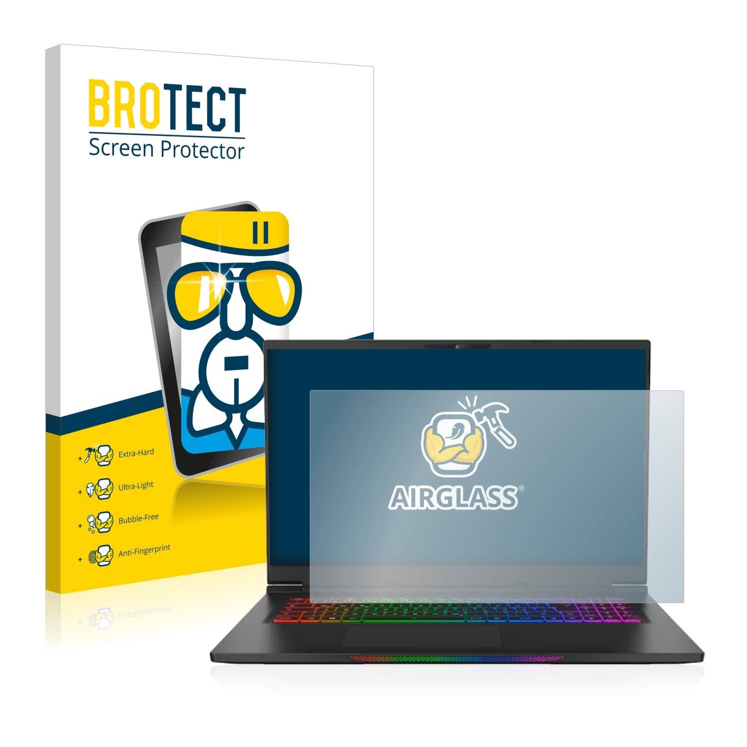 BROTECT AirGlass Schutzglas Folie für Medion Erazer Beast