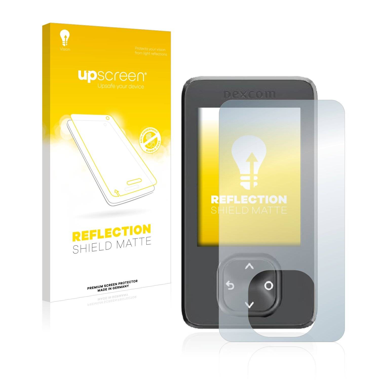 upscreen Reflection Shield Matte Premium Displayschutzfolie für Dexcom G7