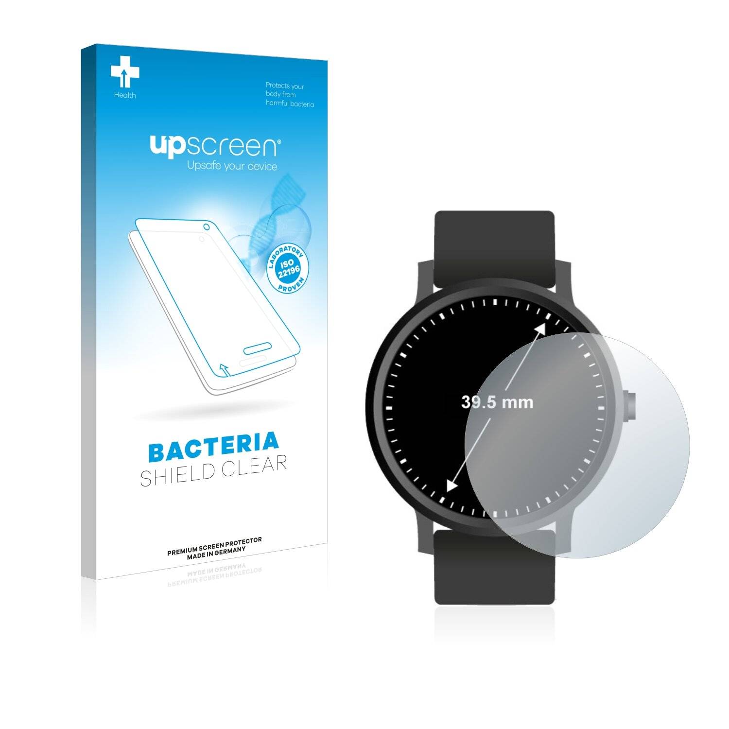 upscreen Bacteria Shield Clear Premium Antibakterielle Displayschutzfolie für Armbanduhren