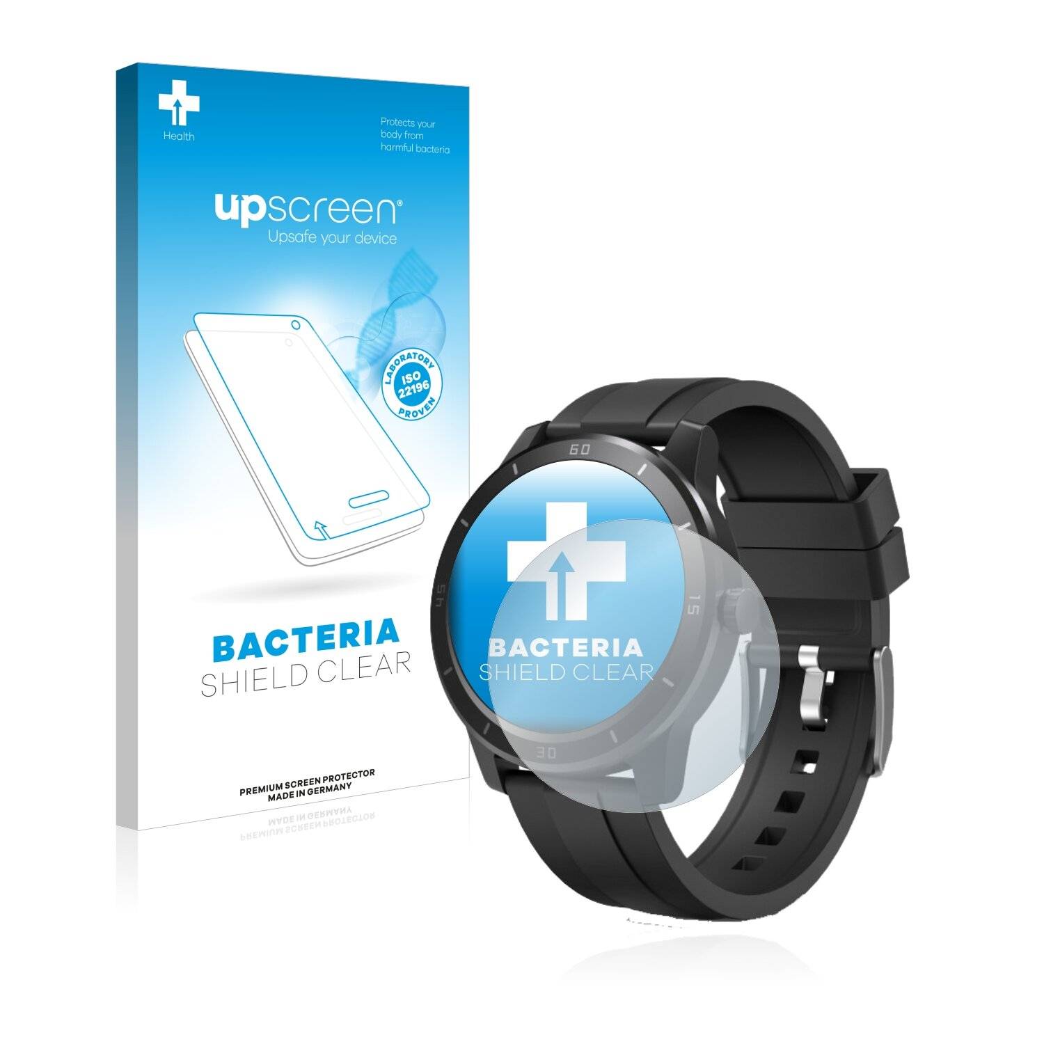 upscreen Bacteria Shield Clear Premium Antibakterielle Displayschutzfolie für Hama Fit Watch