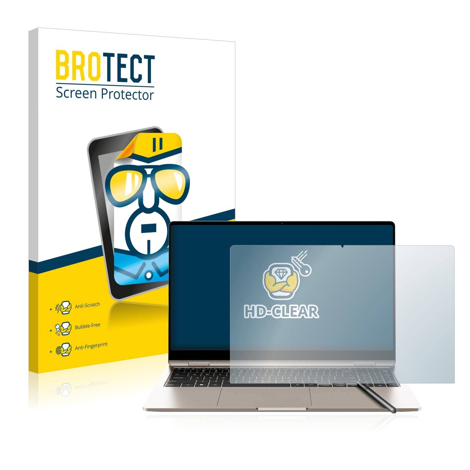 BROTECT Schutzfolie für Samsung Galaxy Book3 360 15.6" Folie Klar Transparent