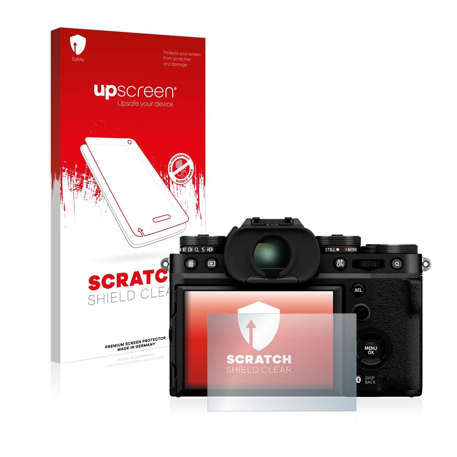 upscreen Schutzfolie für Fujifilm X-T5 Kratzschutz Anti-Fingerprint Klar