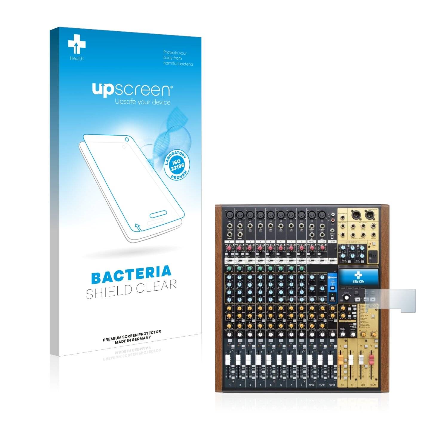 upscreen Bacteria Shield Clear Premium Antibakterielle Displayschutzfolie für Tascam Modell