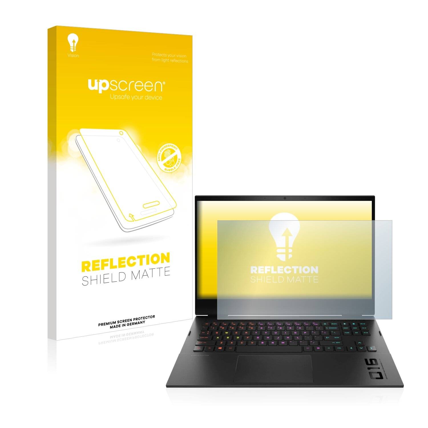 upscreen Reflection Shield Matte Premium Displayschutzfolie für HP Omen