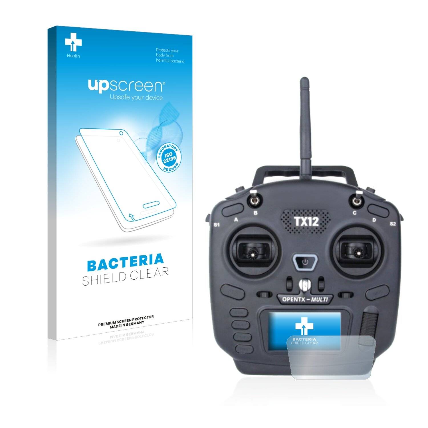 upscreen Bacteria Shield Clear Premium Antibakterielle Displayschutzfolie für Radiomaster