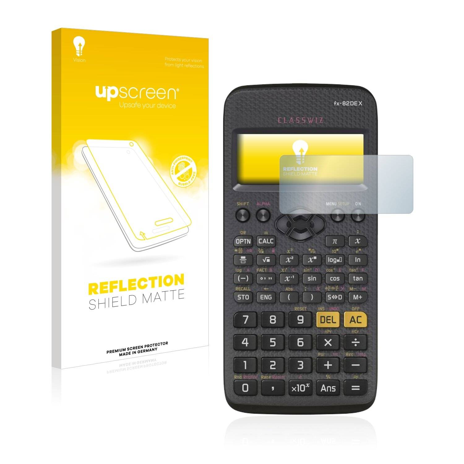 upscreen Reflection Shield Matte Premium Displayschutzfolie für Casio FX-82DE