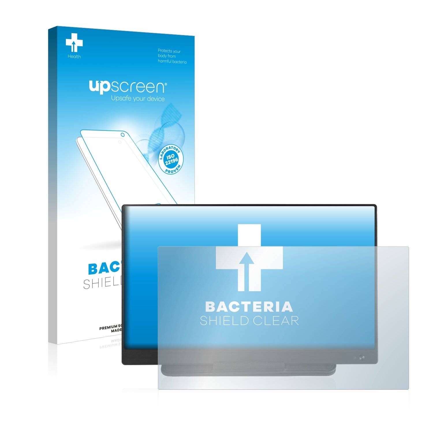 upscreen Bacteria Shield Clear Premium Antibakterielle Displayschutzfolie für Asus ZenScreen