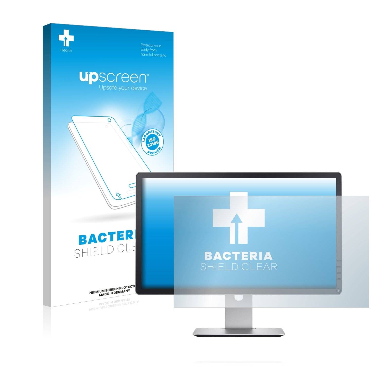 upscreen Bacteria Shield Clear Premium Antibakterielle Displayschutzfolie für Dell