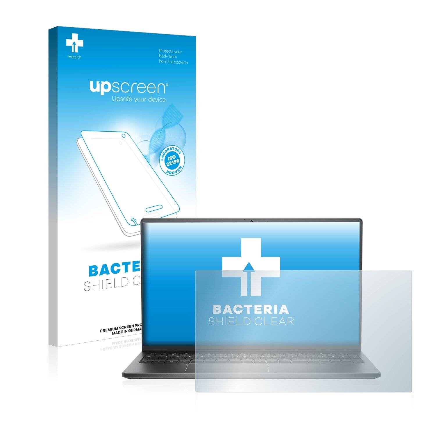 upscreen Bacteria Shield Clear Premium Antibakterielle Displayschutzfolie für Dell Vostro