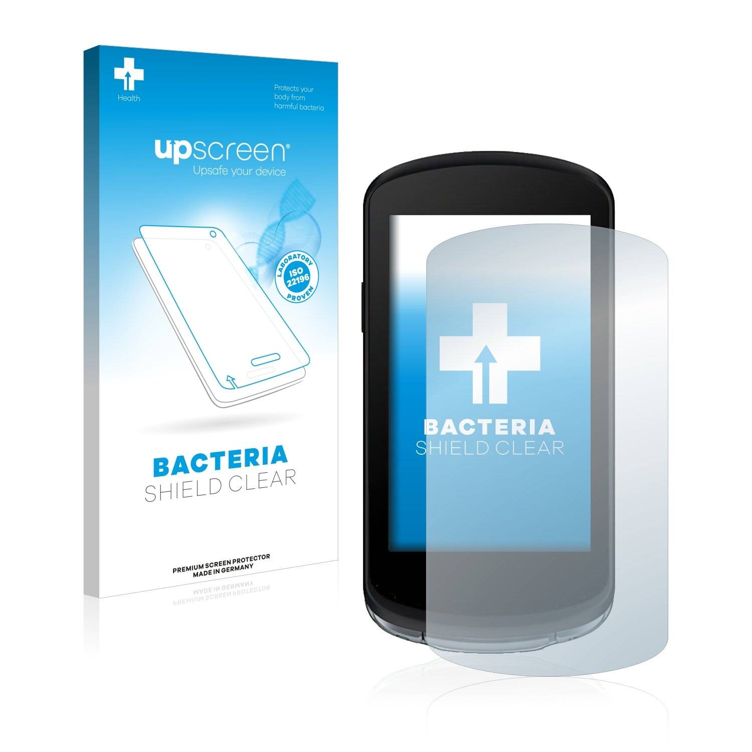 upscreen Bacteria Shield Clear Premium Antibakterielle Displayschutzfolie für Garmin Edge