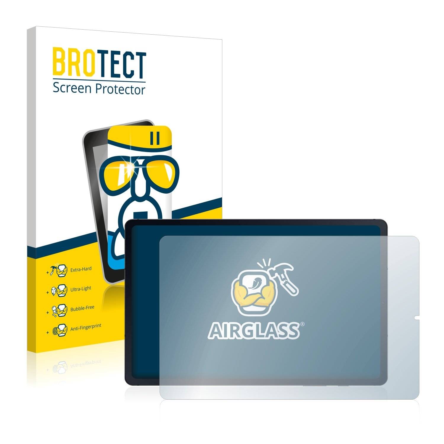 BROTECT AirGlass Flexible Schutz Glas Folie für Samsung Galaxy Tab S6 Lite LTE 2022 Klar Transparent